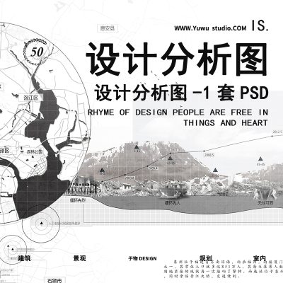 建筑景观前期场地背景分析现状分析区位分析竖向PSD分层素材