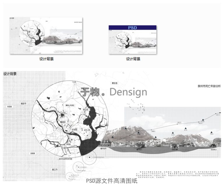 建筑景观前期场地背景分析现状分析区位分析竖向PSD分层素材 - 艺术设计日志-于物设计