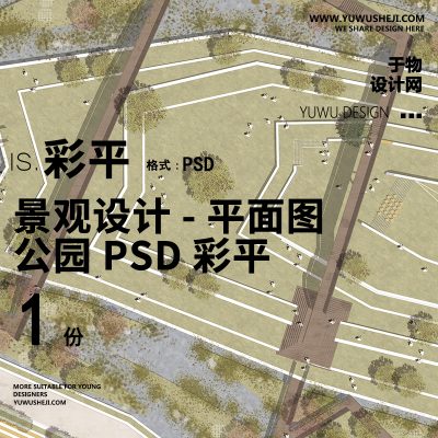 公园景观彩色平面图PSD-12