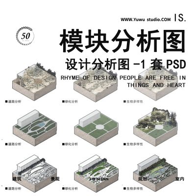 道路模块概念生成分析图建筑景观前期区位现状历史人群场地psd