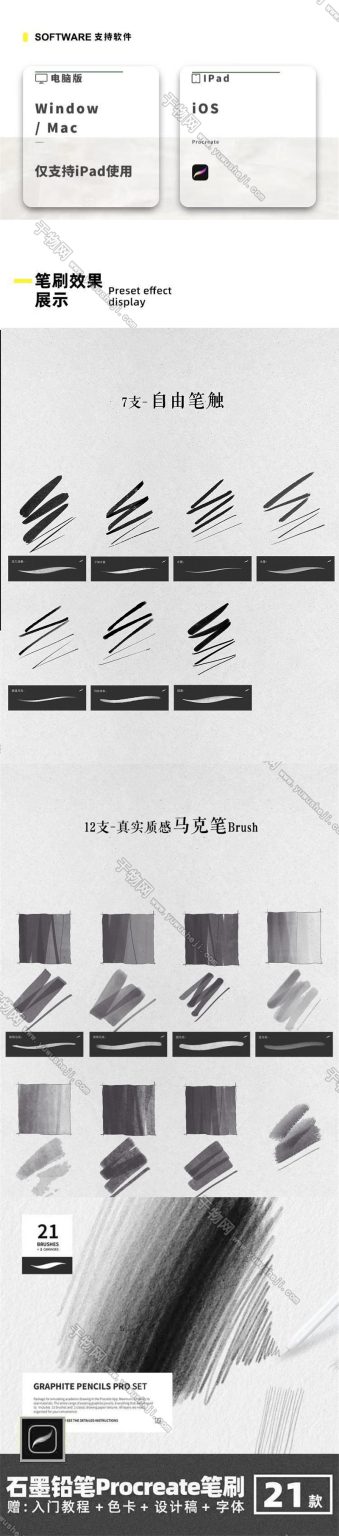 Procreate马克笔铅笔针管笔景观建筑设计ipad线条稿手绘速写笔刷 - 艺术设计日志-于物设计