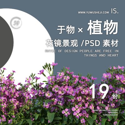 31多彩花镜繁华草本2022景观园林植物组团效果图PSD后期分层素材