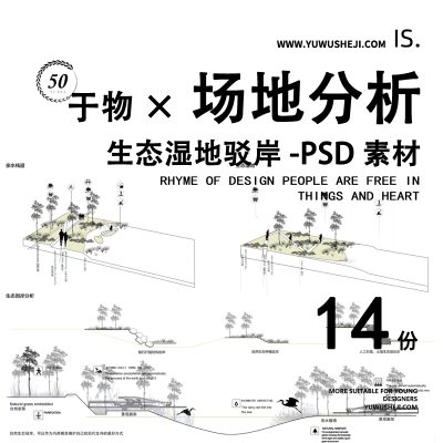 驳岸分析前期地块PSD分层景观竞赛环艺设计ps素材