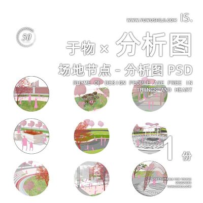 景观小场景场地节点分析图psd分层源文件143