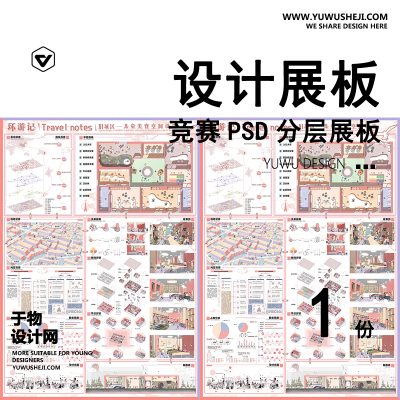 Z16-儿童空间毕业设计景观建筑室内设计环艺作品PSD排版模板