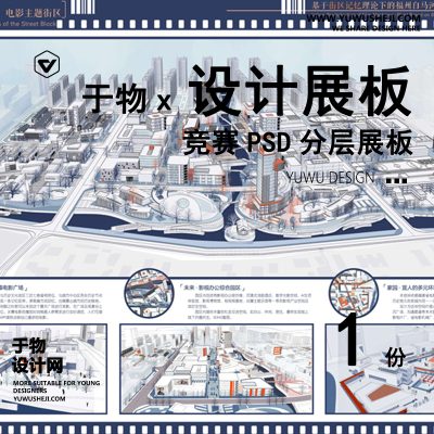 Z42-毕业设计景观建筑室内设计环艺作品PSD排版模板