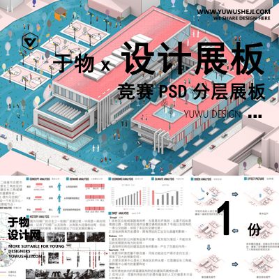 Z45-毕业设计景观建筑室内设计环艺作品PSD排版模板
