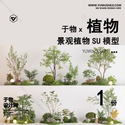 Z-05园林景观庭院植物真实花草树木乔木花卉灌木草图大师SU模型库
