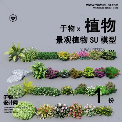 Z-11园林景观庭院植物真实花草树木乔木花卉灌木草图大师SU模型库
