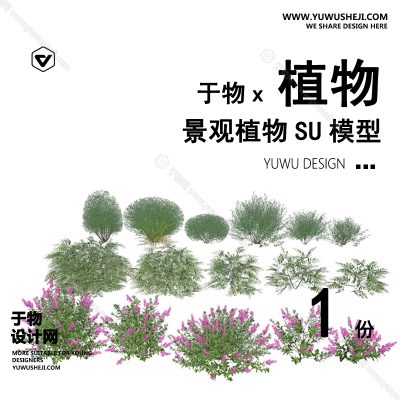 Z-25园林景观庭院植物真实花草树木乔木花卉灌木草图大师SU模型库