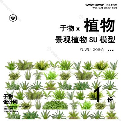 Z-31园林景观庭院植物真实花草树木乔木花卉灌木草图大师SU模型库