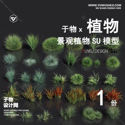 Z-32园林景观庭院植物真实花草树木乔木花卉灌木草图大师SU模型库