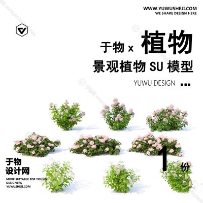 Z-36园林景观庭院植物真实花草树木乔木花卉灌木草图大师SU模型库