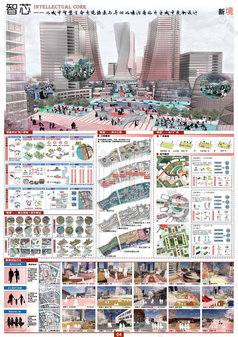 Z60-现代展板_景观规划竞赛风_未来智慧系统搭建_智慧家园智慧街区_城市更新设计_生态文化走廊展板PSD模版 - 艺术设计日志-于物设计