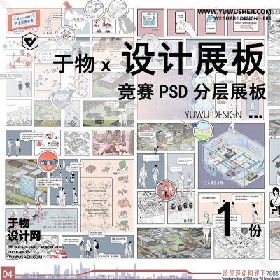 Z74-现代展板_艺术风格_城市片区智慧升级_未来科技智慧城市_未来街区未来家园_规划展板展板PSD模版