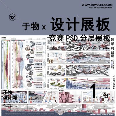 Z85-景观建筑室内设计环艺作品PSD排版模板现代展板机器人产业基地未来智慧场所智造产业基地更新景观展板