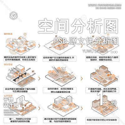 F203-空间环境城市建筑环艺园林滨河设计分析图图模块PSD