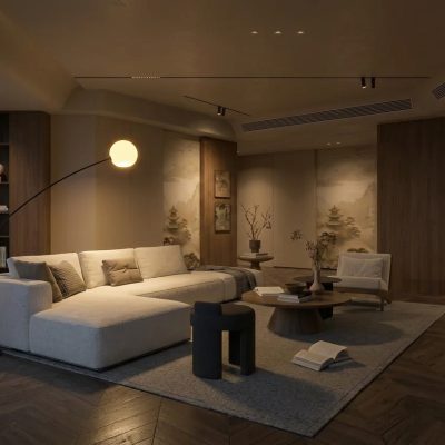 室内夜晚渲染