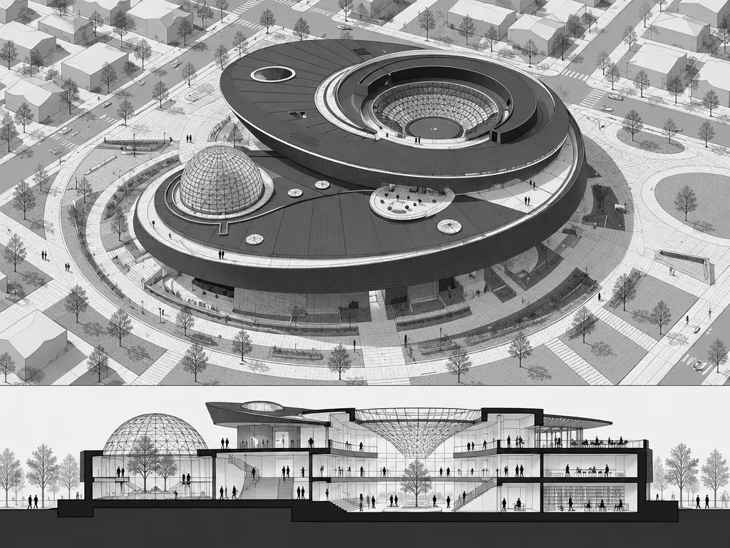 黑白建筑概念