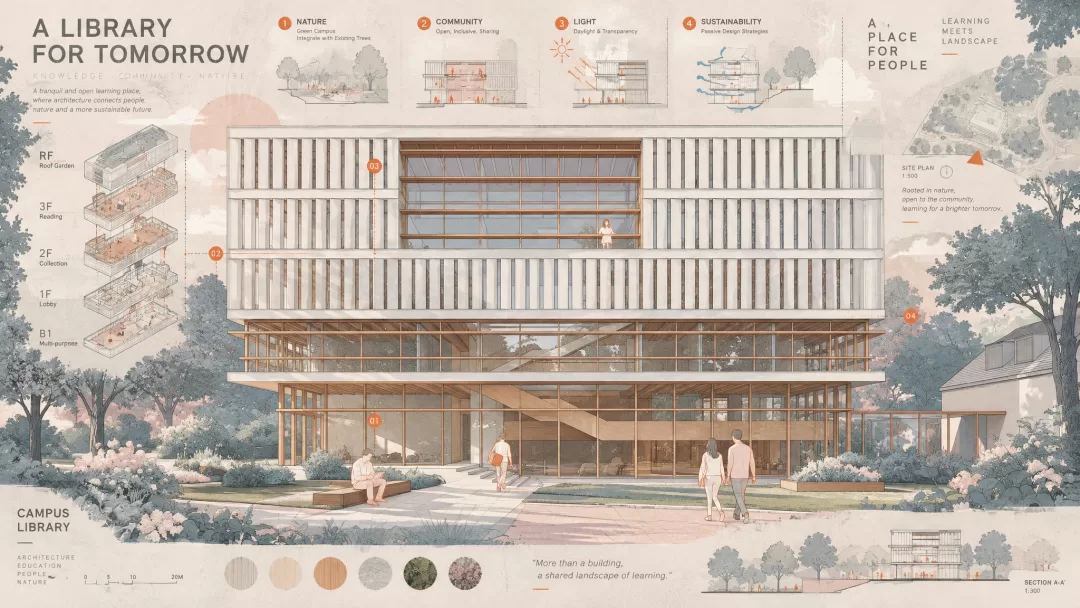 淡色调展板